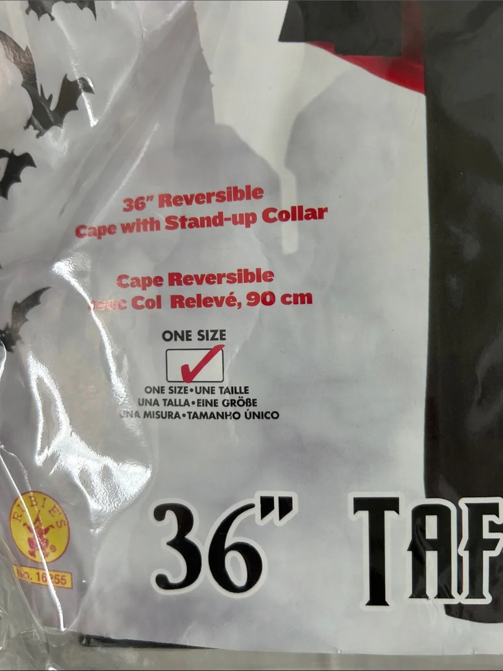 36 “ Taffeta cape for Halloween